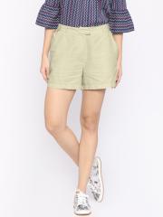 Vero Moda Women Beige Solid Shorts