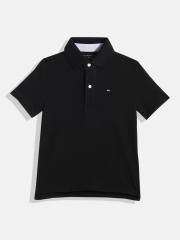 Tommy Hilfiger Boys Black Solid T-shirt