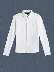 Tommy Hilfiger Boys White Solid Casual Shirt