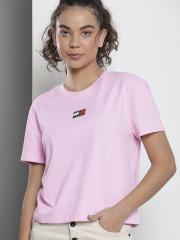 Tommy Hilfiger Women Pink Solid T-shirt