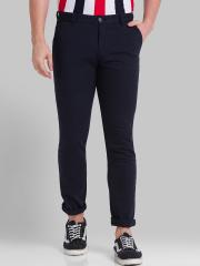 Parx Men Blue Tapered Fit Chinos Trousers