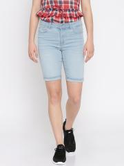 Vero Moda Women Blue Denim Shorts