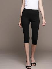 MANGO Women Black Solid Cropped Jeggings