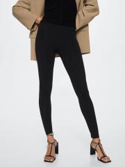 MANGO Women Black Solid Leggings