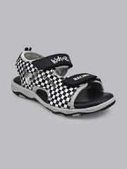 Kids Ville Boys Black Printed Sandals