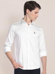 U S Polo Assn Men White Casual Shirt