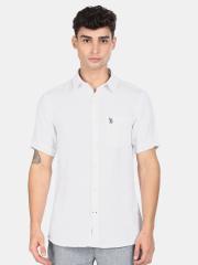 U S Polo Assn Men White Casual Shirt