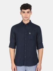 U S Polo Assn Men Blue Casual Shirt