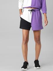 ONLY Women Regular Fit Purple Shorts