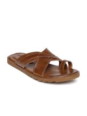 Ruosh Men Tan Brown Leather Sandals