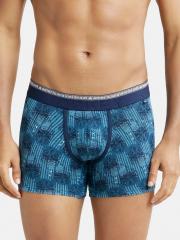 Jockey Men Blue Printed Trunks