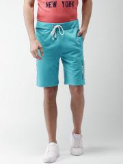 Aeropostale Men Blue Solid Sports Shorts