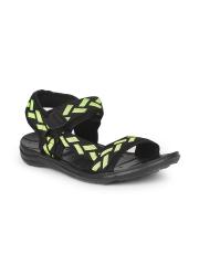 Liberty Men Green & Black Sports Sandals