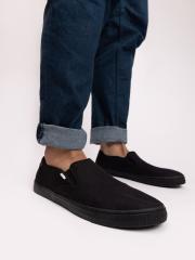 TOMS Men Black Slip-On Sneakers