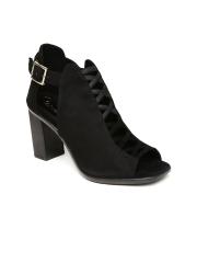 Catwalk Women Black Solid Heeled Boots