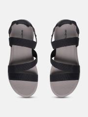 United Colors of Benetton Men Grey & Black Comfort Sandals