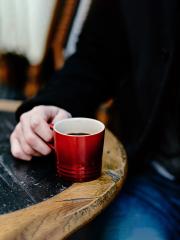 LE CREUSET Red Stoneware Glossy Coffee Mugs