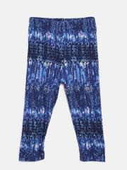 Sera Girls Blue & Black Printed Leggings