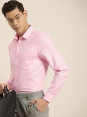 INVICTUS Men Pink Slim Fit Solid Pure Cotton Formal Shirt