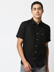 Pepe Jeans Men Black Solid Casual Shirt