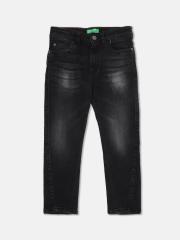 United Colors of Benetton Boys Black Light Fade Jeans