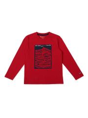 Pepe Jeans Boys Red Printed T-shirt