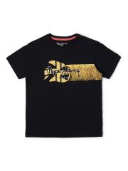 Pepe Jeans Boys Black Printed T-shirt