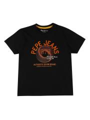 Pepe Jeans Boys Black Printed T-shirt