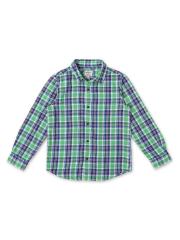 Pepe Jeans Boys Green Checked Casual Shirt