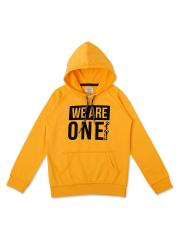 Pepe Jeans Boys Yellow Printed Hooded Sweatshirt