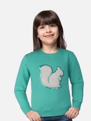 Gini and Jony Girls Turquoise Blue Sweatshirt