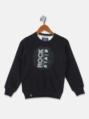 Monte Carlo Boys Black Printed Sweatshirt