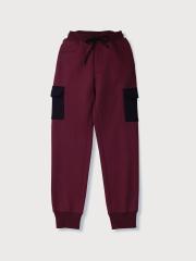 Gini and Jony Boys Maroon Solid Joggers Elasticated