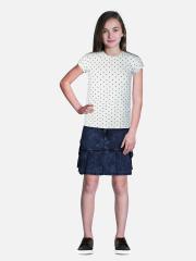 Gini and Jony Girls Blue A-Line Skirt