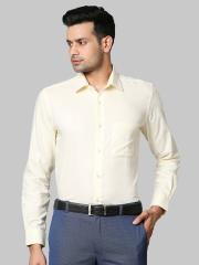 Raymond Men Yellow Solid Formal Shirt