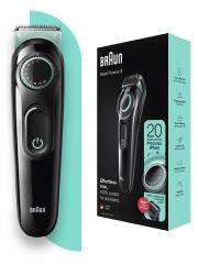 Braun BT3321 Beard Trimmer 3 & Hair Clipper with Precision Dial - Black & Sea Green