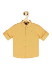 Allen Solly Junior Boys Yellow Casual Shirt