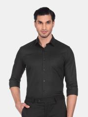 Arrow Men Black Formal Cotton  Shirt