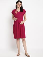 The Vanca Red Maternity Dress