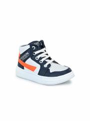 TUSKEY Boys Blue & White Colourblocked Sneakers