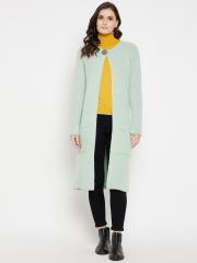 Madame Women Green Solid Sweater