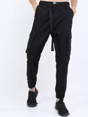 HIGHLANDER Men Black Solid Joggers