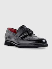 Egle Men Black Leather Loafers