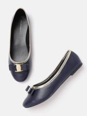 Allen Solly Women Navy Blue Solid Ballerinas