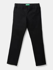 United Colors of Benetton Girls Black Solid Jeggings