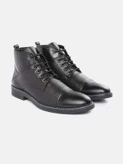 Carlton London Men Black Solid Boots