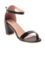 GNIST Women Black Solid Sandals