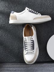 San Frissco Men White Colourblocked Sneakers