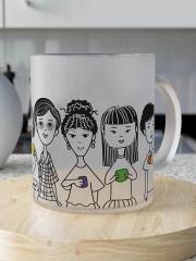 Indigifts Friends Printed Frosted Coffee Mugs