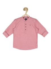 Allen Solly Junior Boys Pink Casual Cotton Shirt